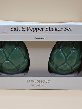 Threshold Green Artichoke Stoneware Salt & Pepper Shaker Set